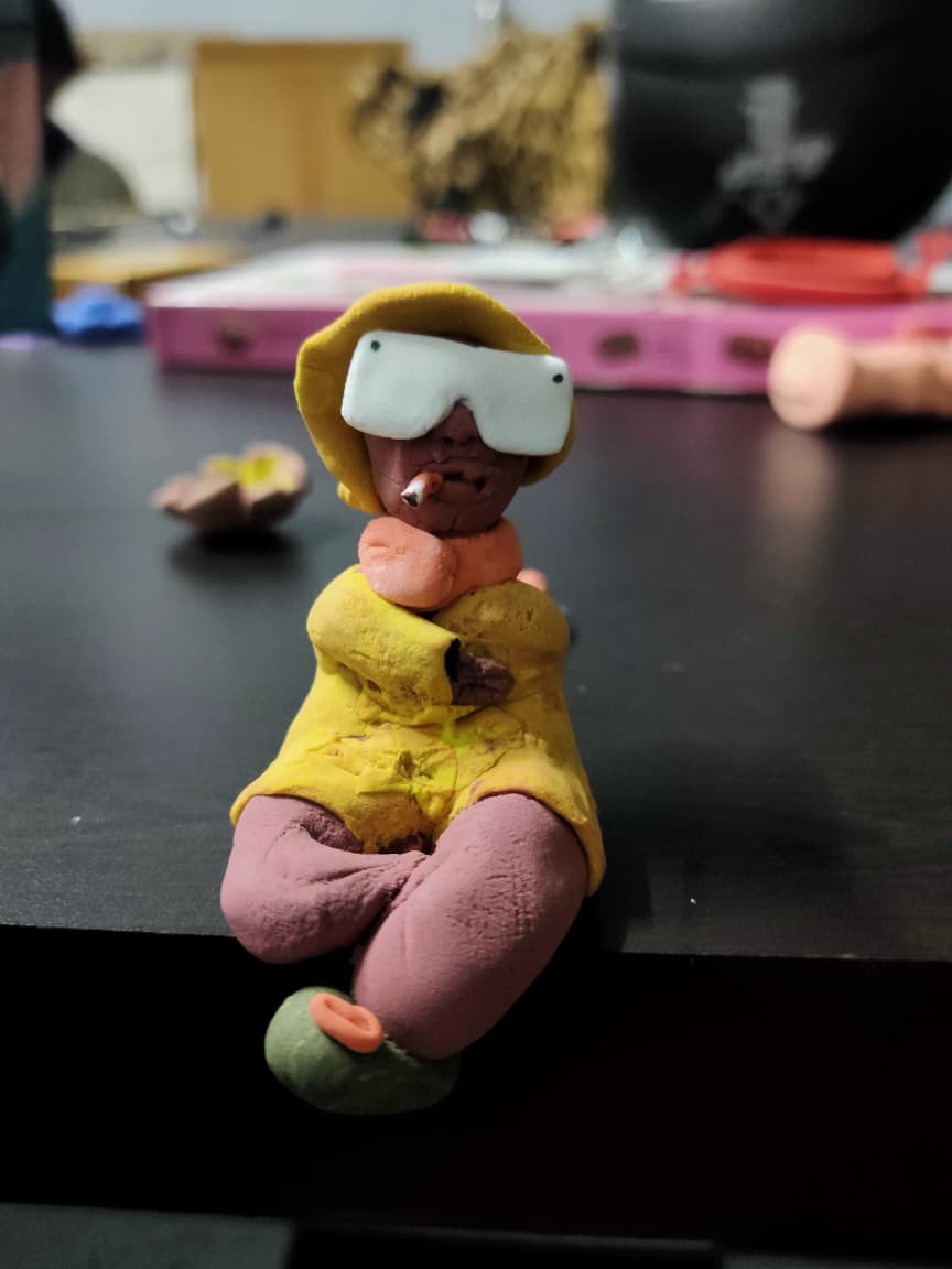 Clay sculpture — handmade art figure